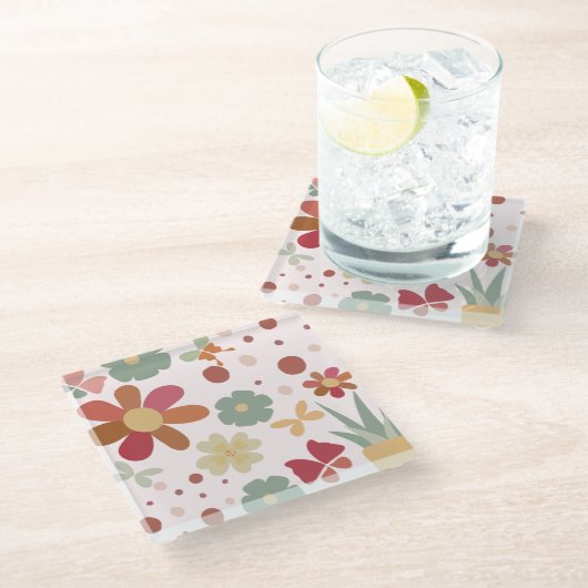 Dessous-de-verre En Verre Papillon En Jardin Rustique En Dessous de verre Bo (Incliné)