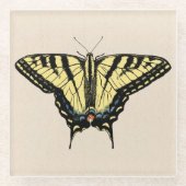 Dessous-de-verre En Verre Papillon Southwestern jaune Swallowtail (Devant)