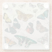 Dessous-de-verre En Verre Papillons Collection Antique Papillons (Dos)