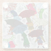 Dessous-de-verre En Verre Parapluies (Dos)