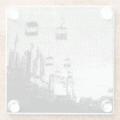 Dessous-de-verre En Verre parc de loisirs pixel art (Dos)