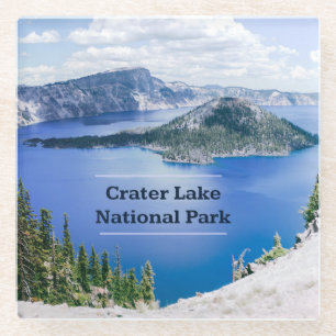 Dessous-de-verre En Verre Parc national de Crater Lake Dessous de verre en v