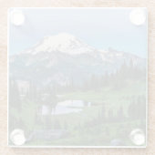 Dessous-de-verre En Verre Parc national de mont Rainier (Dos)