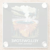 Dessous-de-verre En Verre Parc national de Yellowstone (Dos)