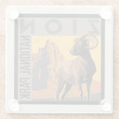 Dessous-de-verre En Verre Parc national de Zion | Ram (Dos)