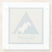 Dessous-de-verre En Verre Parc national des Glaciers Rustique (Dos)