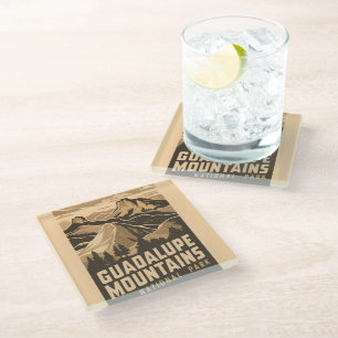 Dessous-de-verre En Verre Parc national des Montagnes de Guadalupe vintage