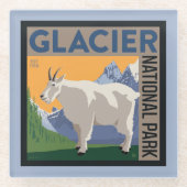 Dessous-de-verre En Verre Parc national du Glacier | Chèvre (Devant)