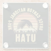 Dessous-de-verre En Verre Parc national Retro Bryce Canyon Utah (Dos)