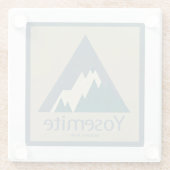 Dessous-de-verre En Verre Parc national Yosemite Rustique (Dos)