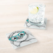 Dessous-de-verre En Verre Paresse de hippie (Incliné)