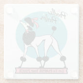 Dessous-de-verre En Verre Parlure de caniche (Dos)