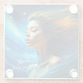 Dessous-de-verre En Verre Paroles de douceur | Méditation Art céleste (Dos)