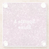 Dessous-de-verre En Verre Parties scintillant Bokeh rose (Dos)