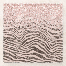 Parties scintillant d'impression Brown Zebra de la