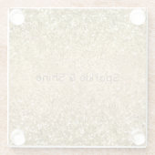 Dessous-de-verre En Verre Parties scintillant Glitzy Gold Glam      (Dos)