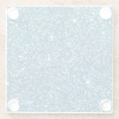 Dessous-de-verre En Verre Parties scintillant turquoise (Dos)