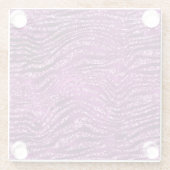 Dessous-de-verre En Verre Parties scintillant violet Ombre glam Tiger Stripe (Dos)