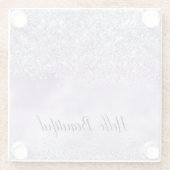 Dessous-de-verre En Verre Parties scintillant violette brillante (Dos)