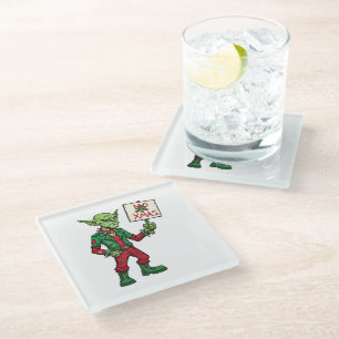 Dessous-de-verre En Verre Pas de Noël – Style Alien Rebelle