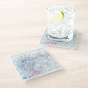 Dessous-de-verre En Verre Pastel Art Abstrait