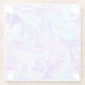 Dessous-de-verre En Verre Pastel Blue & Purple Marble Texture liquide (Dos)