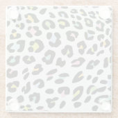 Dessous-de-verre En Verre Pastel Leopard Spot Motif (Dos)