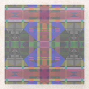 Dessous-de-verre En Verre Pastel rainbow Colorful Geometric