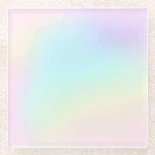 Dessous-de-verre En Verre Pastel Rainbow Prismatic Lesbian Mariage (Devant)