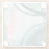 Dessous-de-verre En Verre Pastel Scribe - Aquarelle (Dos)