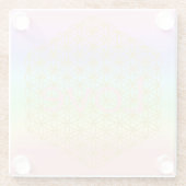 Dessous-de-verre En Verre Pastell flower of life Mandala energy (Dos)