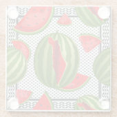 Dessous-de-verre En Verre Pastèque Palestine - Slice (Dos)