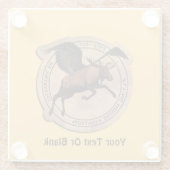 Dessous-de-verre En Verre Patch Flying Moose Aviation (Dos)