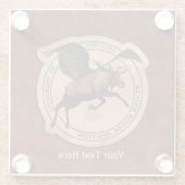 Dessous-de-verre En Verre Patch Flying Moose Aviation (Dos)