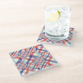 Dessous-de-verre En Verre Patchwork Plaid Classique : Motif Carré (Incliné)
