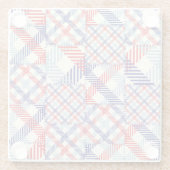 Dessous-de-verre En Verre Patchwork Plaid Classique : Motif Carré (Dos)