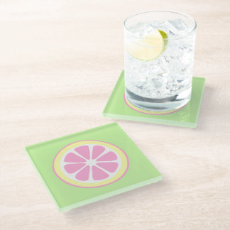 Dessous-de-verre En Verre Pâte de boeuf à pâte de citron rose