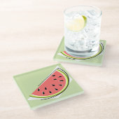 Dessous-de-verre En Verre Pâte verte de pastèque (Incliné)
