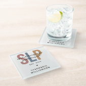 Dessous-de-verre En Verre Pathologiste du langage SLP personnalisé (Incliné)