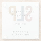 Dessous-de-verre En Verre Pathologiste du langage SLP personnalisé (Dos)