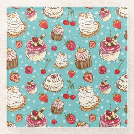 Dessous-de-verre En Verre Pâtisseries (Devant)