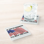 Dessous-de-verre En Verre patriote américain (Incliné)