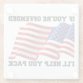 Dessous-de-verre En Verre patriote américain (Dos)