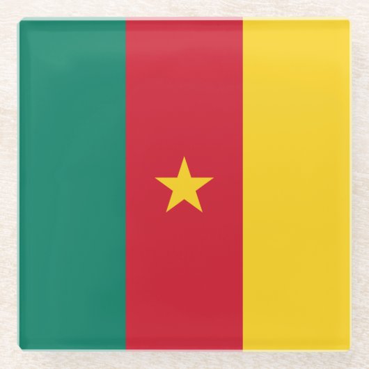 Dessous-de-verre En Verre Patriotic Cameroon (Devant)