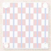 Dessous-de-verre En Verre Patriotic Checkerboard Drink Coaster (Dos)