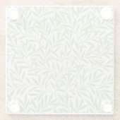 Dessous-de-verre En Verre Pattern of green leafy branches  (Dos)