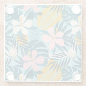 Dessous-de-verre En Verre Pattern tropical hibiscus (Dos)