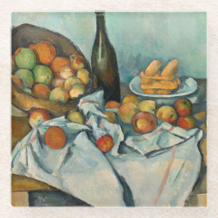 Dessous-de-verre En Verre Paul Cezanne Panier de Pommes Nature morte vintage