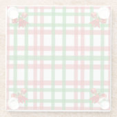 Dessous-de-verre En Verre Pays d'accentuation de la boîte de Noël (Dos)