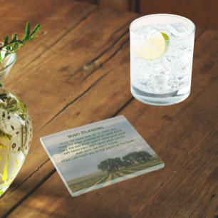 Dessous-de-verre En Verre Paysage agricole irlandais